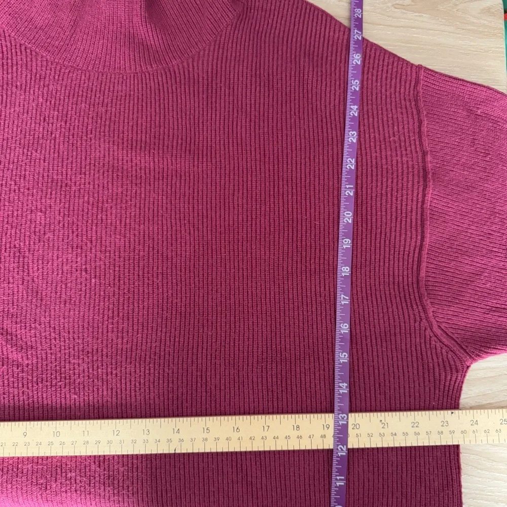 Free People Small Softly Structured Knit‎ Tunic Sweater Berry Oversized Preppy
